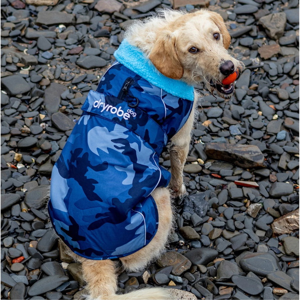 2026 Dryrobe Dog Coat V3DRDC - Blue / Camo